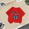 T-shirt décontracté à manches courtes pour enfants - T-shirt d'été ample pour filles avec nœud