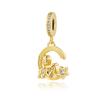 Perline Charm Oro Scintillante Pendenti Originali Europei Snake Fit Bracciale in Rame Collana Perline Per Gioielli Fai da Te Regalo Donna