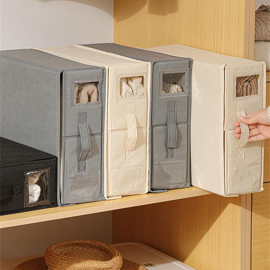 Foldable Bedding Organizers Box Zippered Storage Bin Accessory for Bed Sheets and Blankets in Nonwovens Fabric