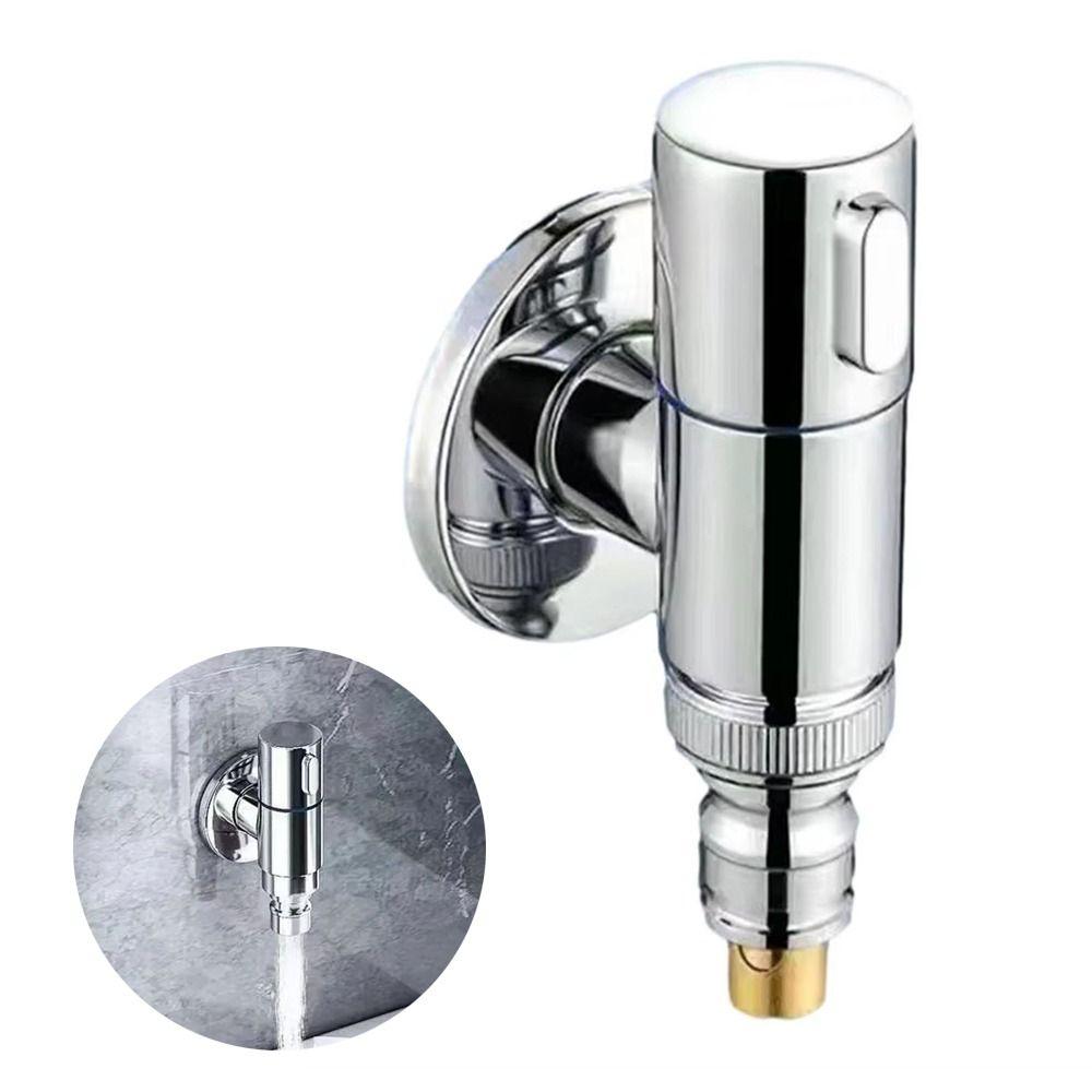 G1/2 Washing Machine Faucet Quick Opening Small Space Faucet Stainless Steel Water Tap  Bathroom