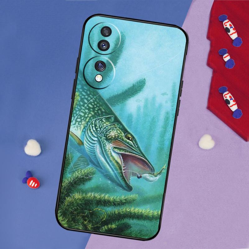 Fish Fishing Case For Honor 200 Pro 50 70 90 X8a X9a X8 X9 X8b X9c X9b Honor Magic 7 5 6 Pro Lite Cover