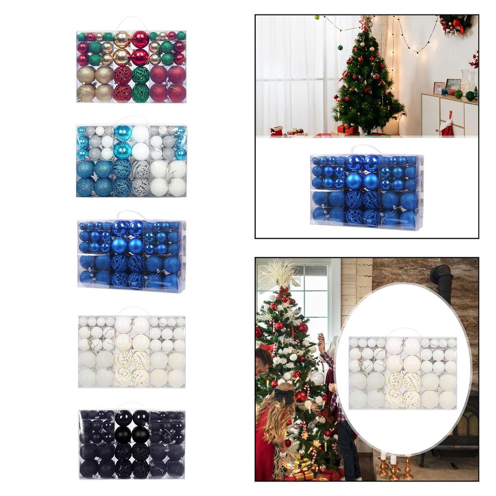100 Stück Weihnachtsbaumkugeln Dekorationen Dekoration Bruchfeste Christbaumschmuck für festliche Verlobung Zuhause Silvesterparty