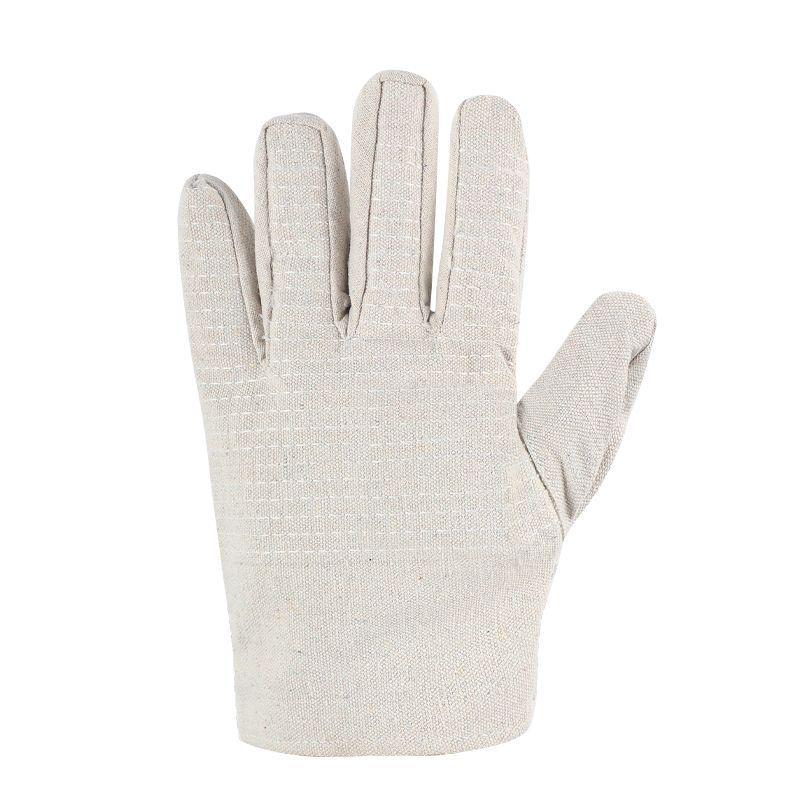 Durable Double-Layer Canvas Work Gloves: Wear-Resistant, Heat-Insulated for Welding and Construction