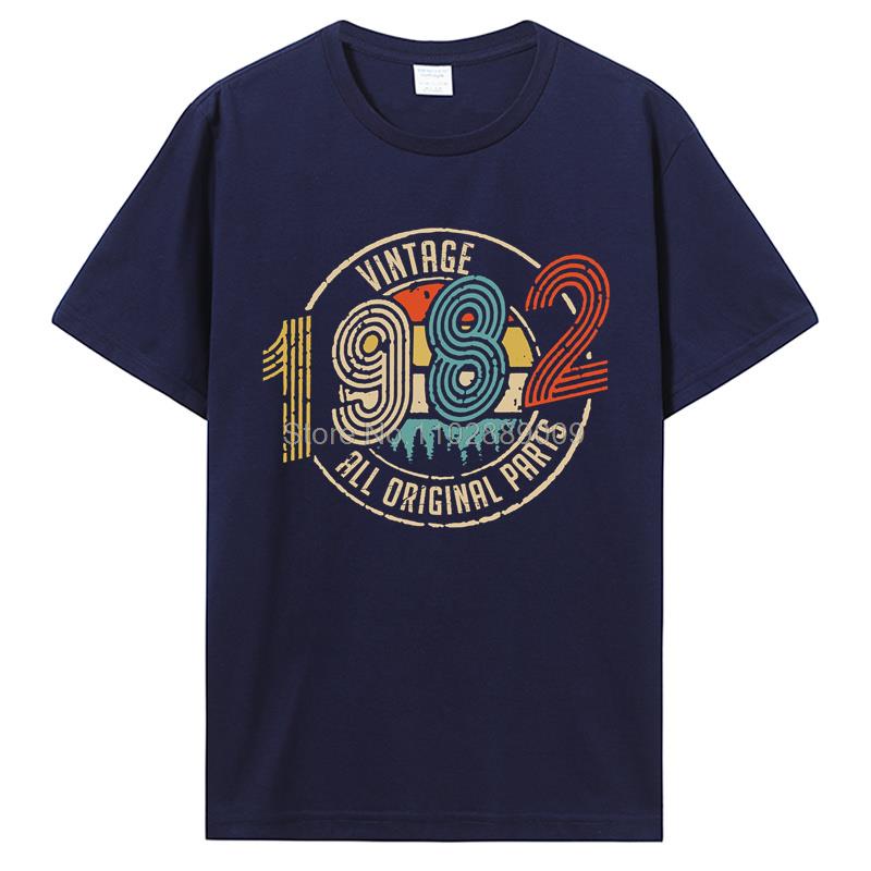 Vintage 1974 1962 1974 1982 All Original Parts Birthday Gifts Men T-Shirt Funny Tees Cotton T Shirt  Harajuku Streetwear