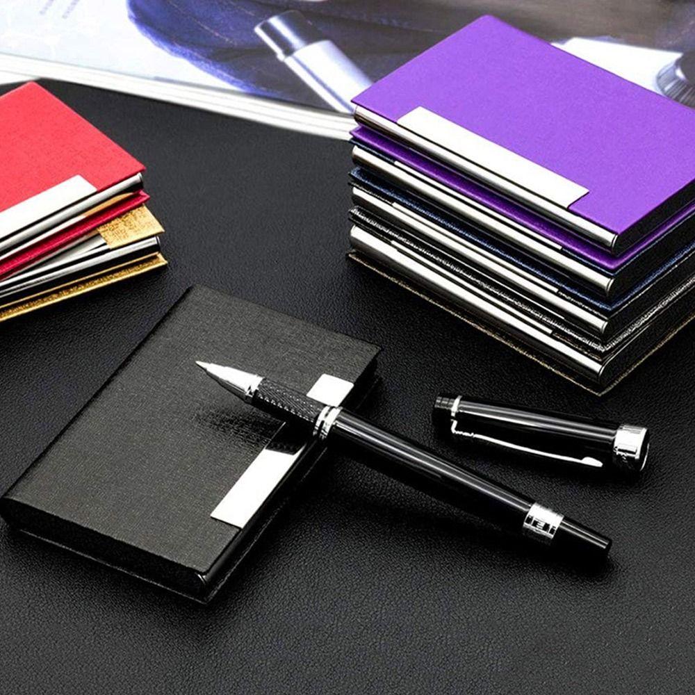 Für Ausweis Kreditkarte PU-Leder Visitenkartenhalter Namenskartenhalter Kartenetui Kartenfach