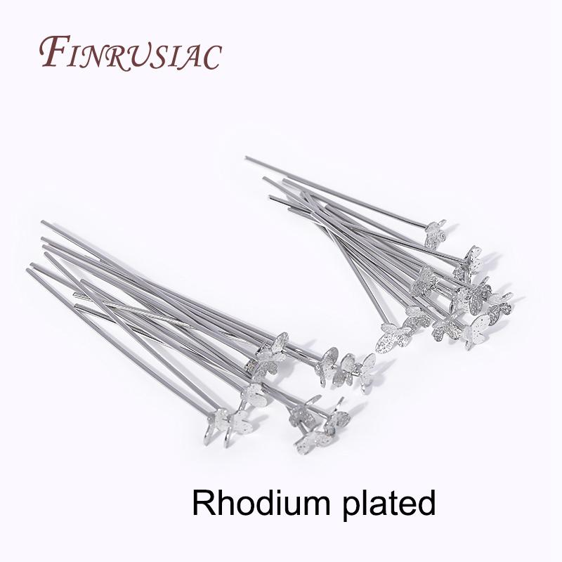 

18K Gold//Rhodium Plated High Quality Pins For DIY Handmade Jewellery Making 2 Sizes Trendy Butterfly Shaped Flat Pins For Beads 30mm-20 Pieces