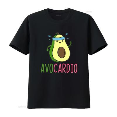 Avocardio Siłownia Trening Awokado Avo cardio Koszulka Luźna Boyfriend 2320 vintage Spierana Oddychająca ubrania projektanta moda