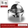 Gold-Plated Stainless Steel Buffet Warmer with Full Lid and Visible Insulation