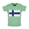 Finland Grunge Flag - Kids Baby Kids Boys Girls Unisex T-Shirt / Bodysuit - Helsinki Finn