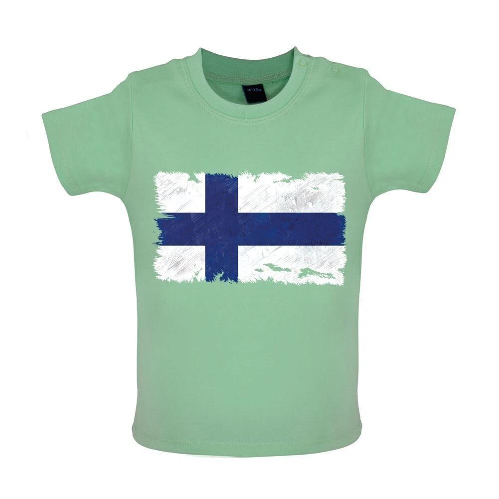 Finland Grunge Flag - Kids T-Shirt Tees Top - Helsinki Finnish Flags 100