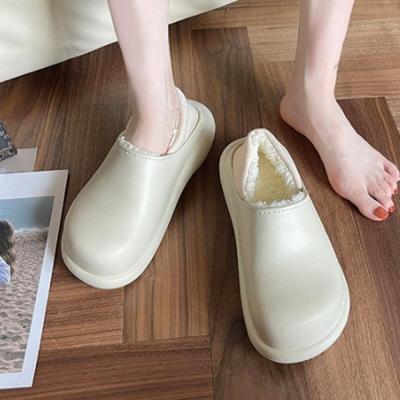 Fur-lined Lightweight Winter Two-way Slippers for Men and Women