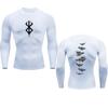 Berserker Courage Men's Compression Fitness T-Shirt - Quick-Dry, Tight Fit for Running & Gym