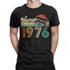 Unisex Unisex TShirts Vintage 1976 50th Birthday Leisure Pure Cotton Tees Short Sleeve T Shirts Round Neck Clothing Summer