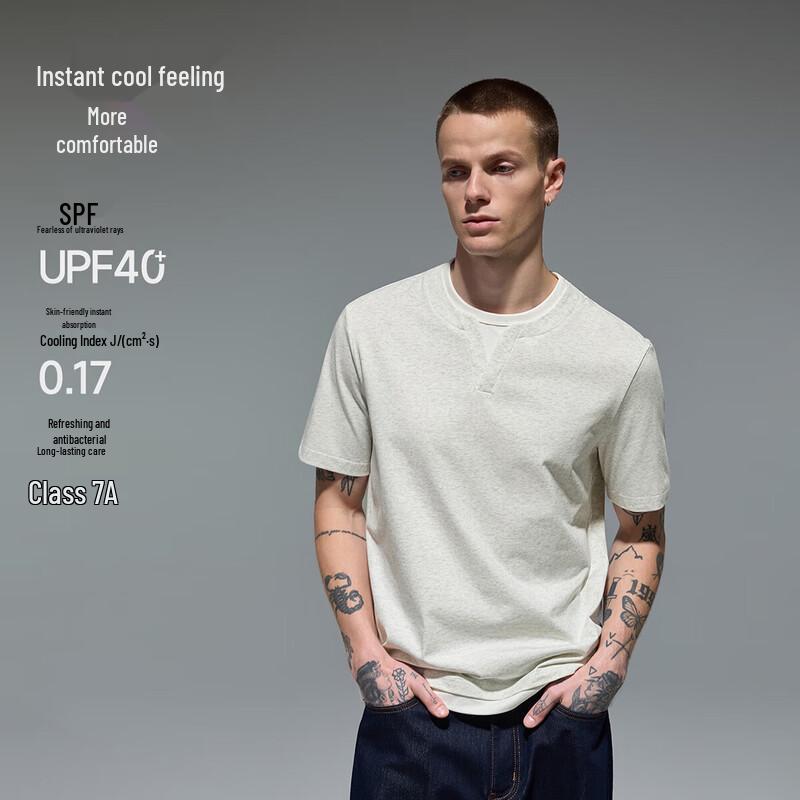 CHINISM Men s Cooling Quick-Dry Layered Henley T-Shirt 2XL