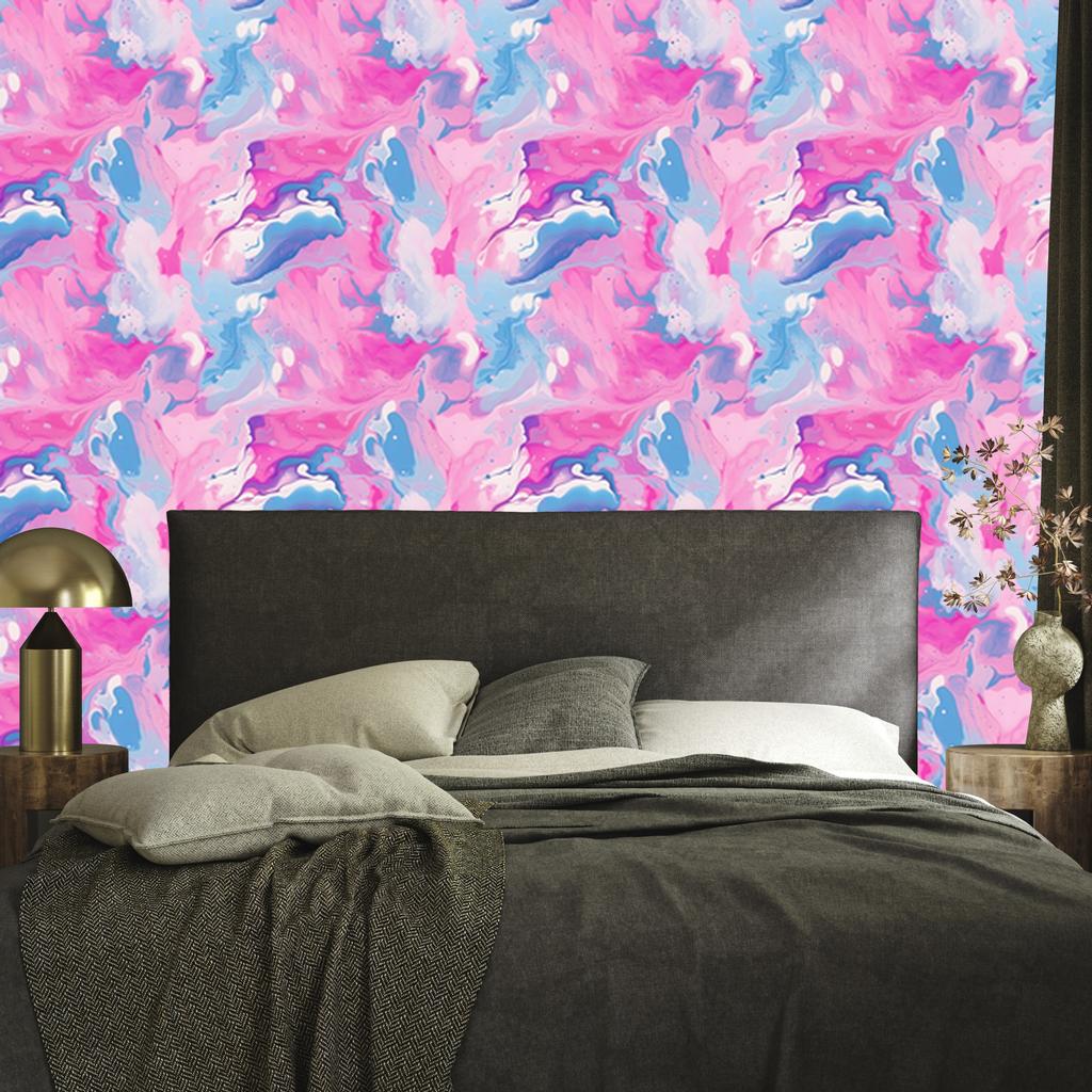Pink and Purple Ink Wallpaper Powder Pink and Lavender 50x1000