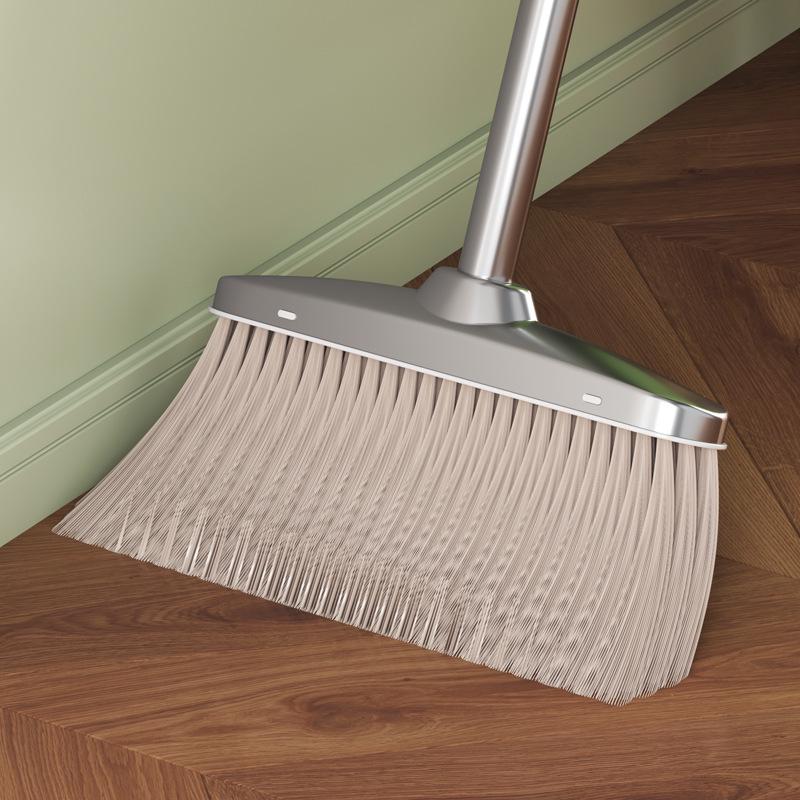 Stainless Steel Household Broom & Dustpan Set for Indoor/Outdoor Use