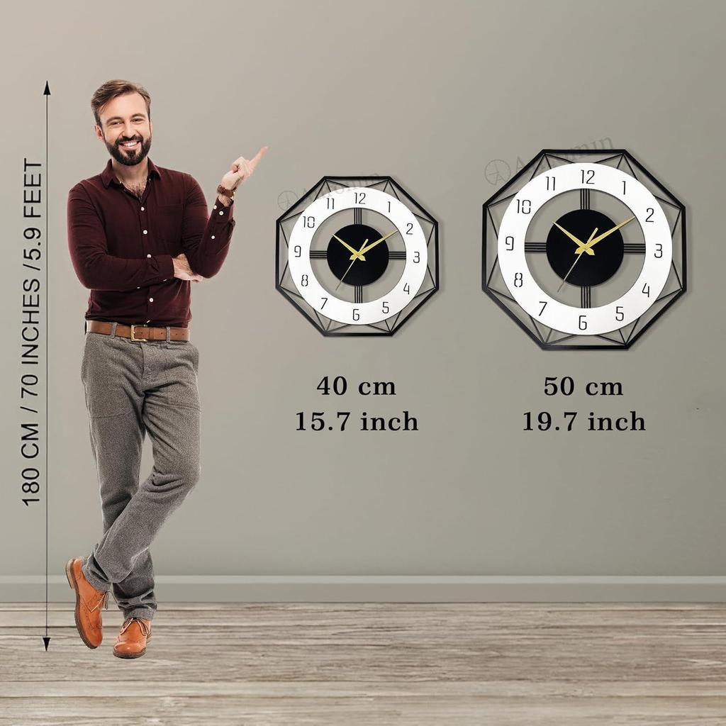 Moderne dekorative Uhren für Wohnzimmer Stilvoll | Designer-Wanduhr für Schlafzimmer, Büro, Salon, Küche, Café/Restaurant