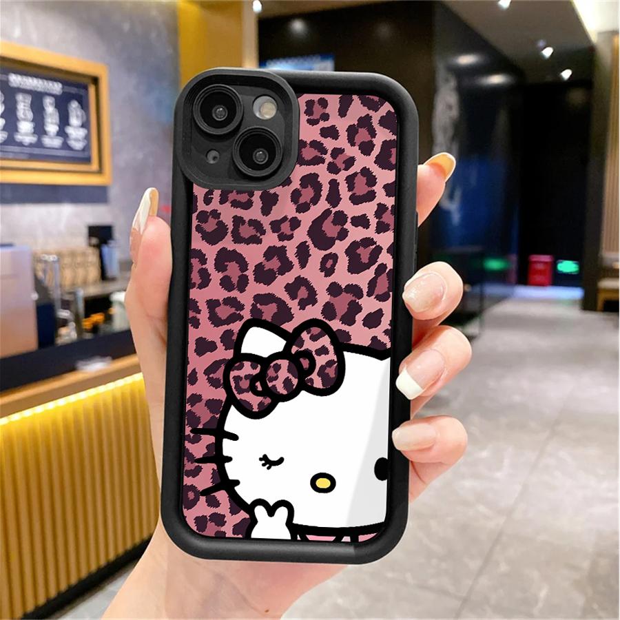 Anime H-ello K-Kitty Cute Phone Case for iPhone 16 15 Pro Max 13 12 11 Pro 14ProMax 16Plus XS Max XR 7 8 SE 16e Soft Cover