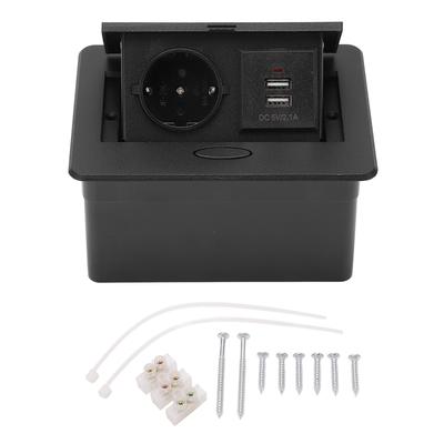 Desktop Socket Dual USB Port Bounce Table Power Strip Waterproof Connection Box Desktop Outlet  Standard