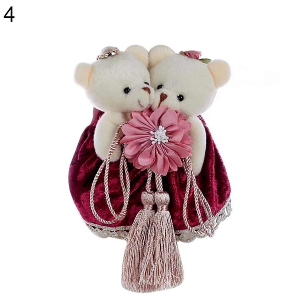 Lovely Cartoon Bear Flower Tassel Window Curtain Tieback Rope Buckle Home Decor