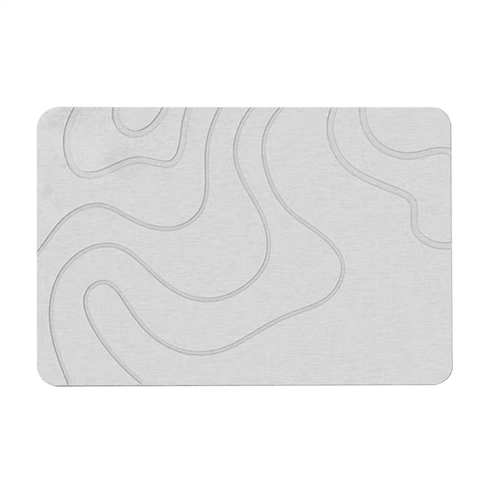 Absorbent Stone Bath Mat Quick-Drying Non-Slip Shower Mat, Super Absorbent Washable Door Rug for Bathroom, Entryway, Kitchen