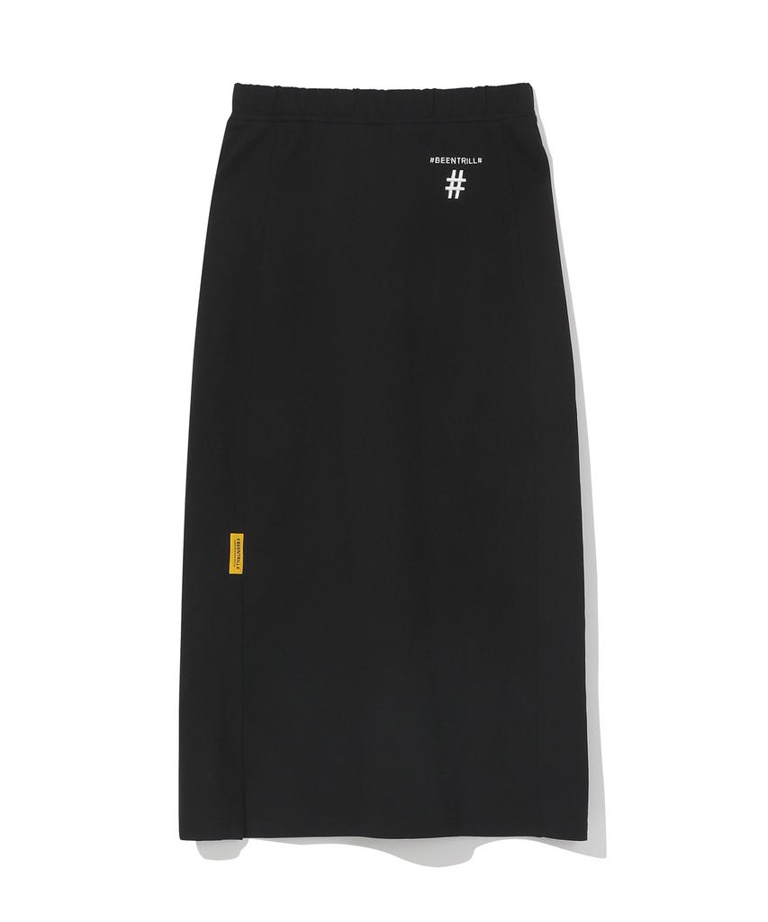 Vintril New York Lemon Slim Long Skirt (Black)