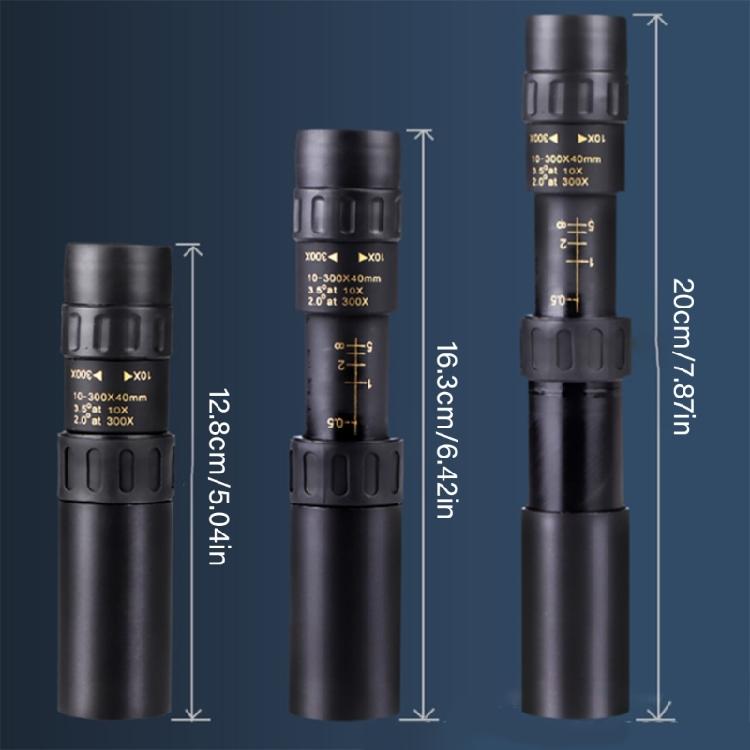 Handheld Monocular Telescope with Phone Adapter, Bird Watching Zooming Monocular High Power 300x40 Monocular Telescope