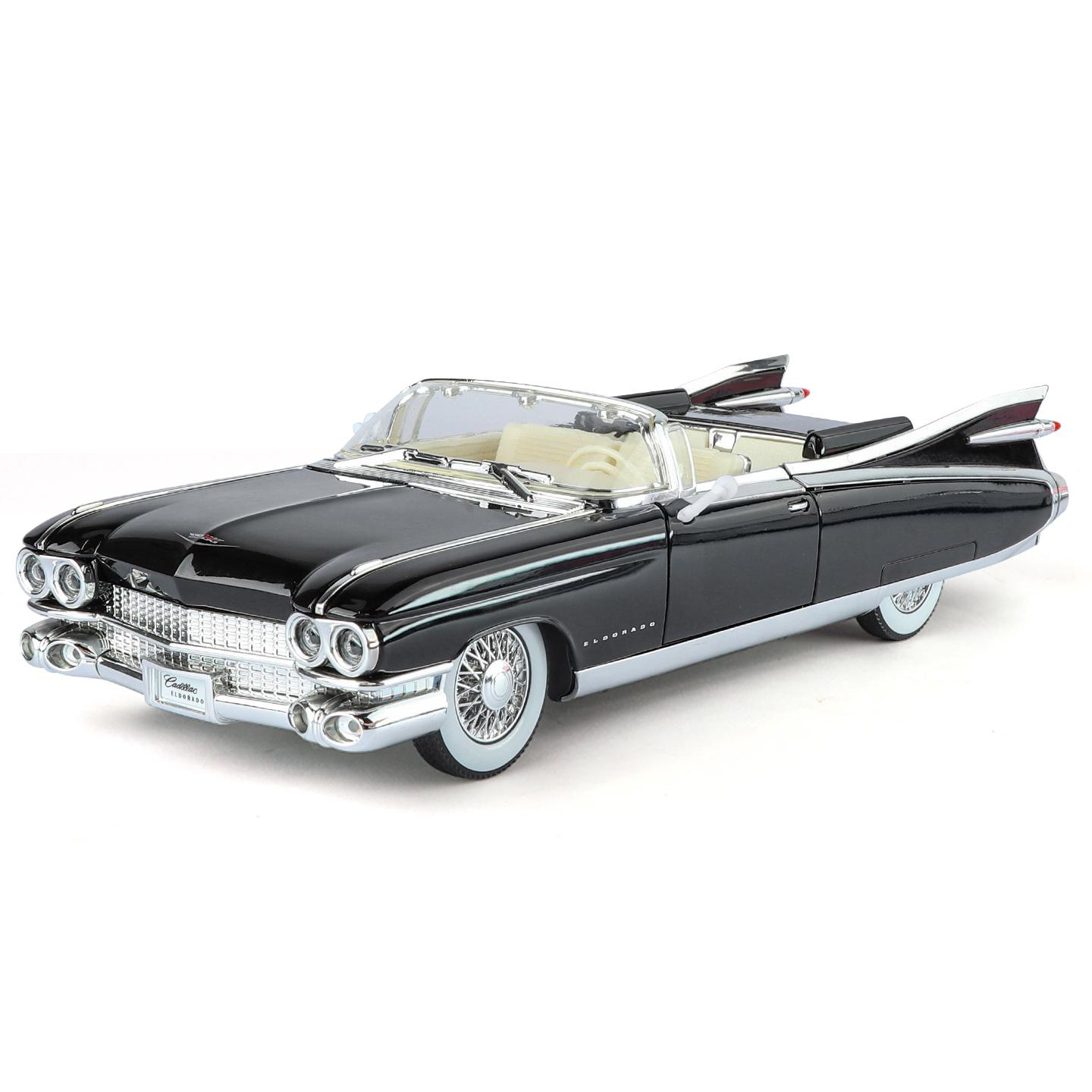 

1/24 Cadillac Eldorado Винтажная Ретро Игрушка для Детей Литой Металлический Миниатюрный Модель Инерционный Звук и Свет Коллекция Подарок Мальчикам чёрный