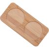 GORGECRAFT Bamboo Salt & Pepper Mill Tray Holder for 2 Mills, Kitchen Storage, Home Decor, Multi-functional, Easy to Maintain, Burlywood,
