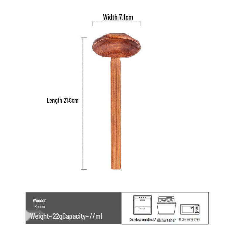 

Ruhan Japanese Style Wooden Long Handle Soup Spoon (2-Pack)