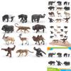 Kids Wild Asian Elephants Sloths Musk Oxen Tapirs Animal Pvc Models With Static Design For Learning And Collection