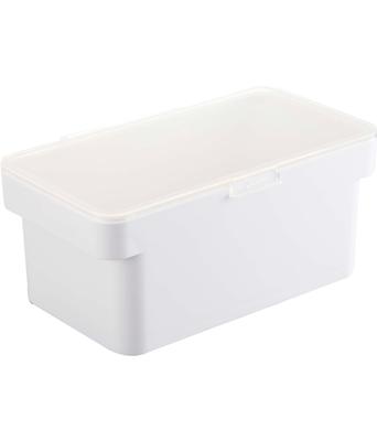 Yamazaki Jitsugyo Airtight Bran Pickle Case with Water Wide Opening Transparent Refrigerator Vegetable Compartment 4944 (Yamazaki) Drainer, White,