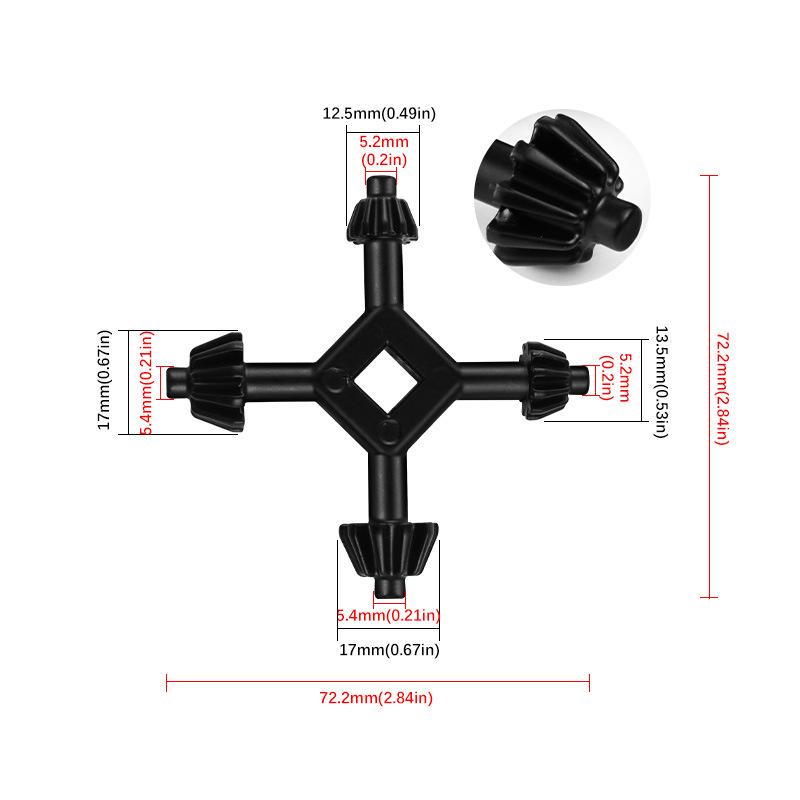 

4-сторонний ключ патрона, универсальный ключ патрона для сверл, ключ для патрона ручных сверл 4 в 1 для большинства дрелей и электроинструментов чёрный