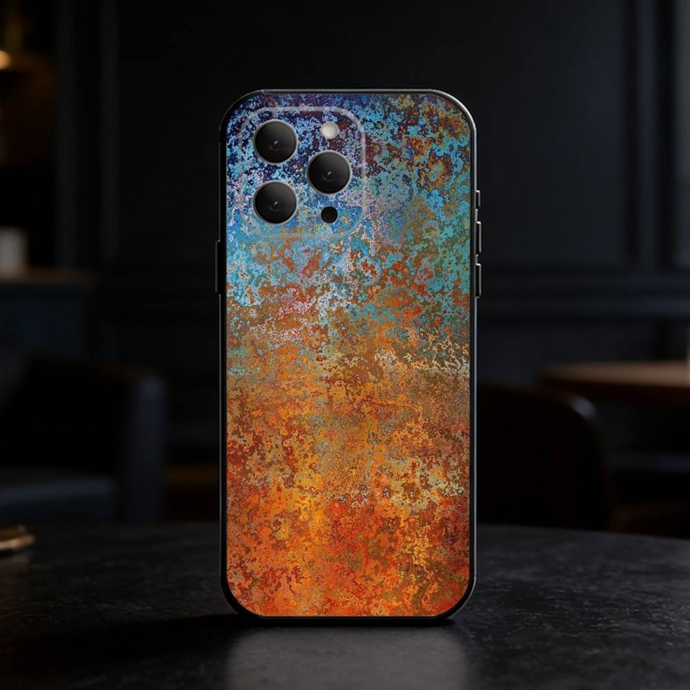 Retro Industrieller Stil Rostige Wände Handyhülle Silikon schwarz Weich Für IPhone 17,16,15,14,13,12,11,SE,Plus Pro Max