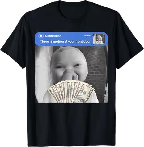 2026 New Fashion There Is Motion At Your Front Door John Pork Boys Fashion Joke TShirt Y2k Tung Sahur Gloves Led 67 Saying Tee