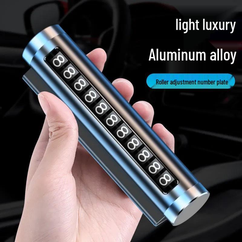 Adjustable Temporary Parking Sign: Aluminum Car Phone and Number Plate
