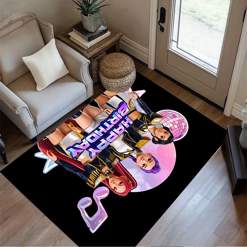 Futuristic Fashion Fusion Floor Mat Suitable for Study room Game Room Playrooms Outdoor Anti-slip Rug Decorate Offices