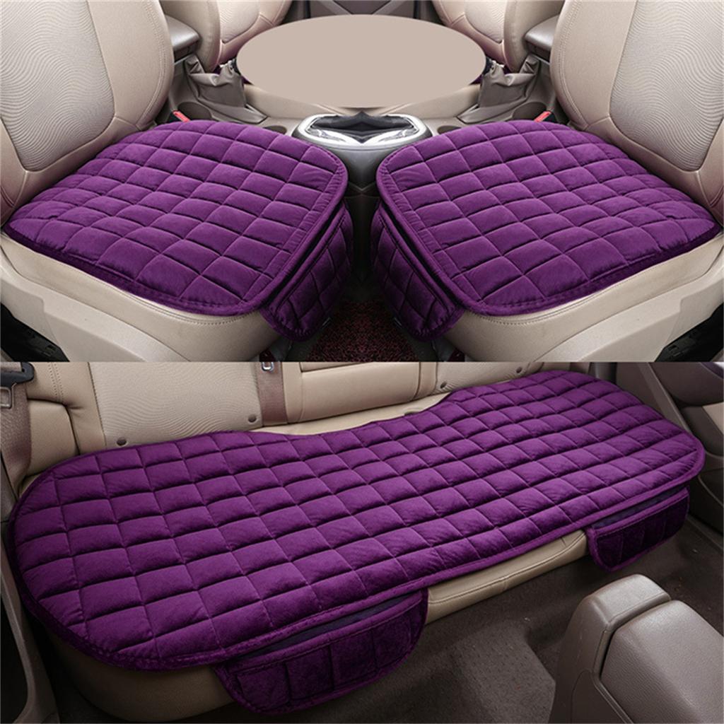1 Pc Warm Plush Car Seat Cover Cushion Anti-slip Universal Seat Breathable Pad for All Vehicles Car Front and Rear Seat