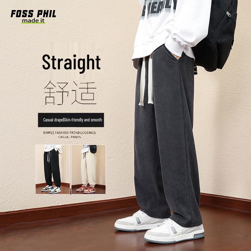 Foss Phil Men's Autumn/Winter Corduroy Straight Leg Casual Pants