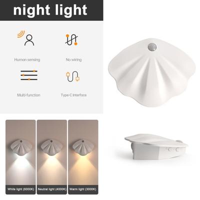 Hareket Sensörlü LED Duvar Işığı Kısılabilir Şarj Edilebilir Kablolama Gerekmez Manyetik Modern Minimalist Duvar Lambası