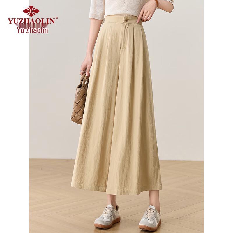 Yu Zhaolin Women's Summer Cropped Wide-Leg Casual Pants Y52X067