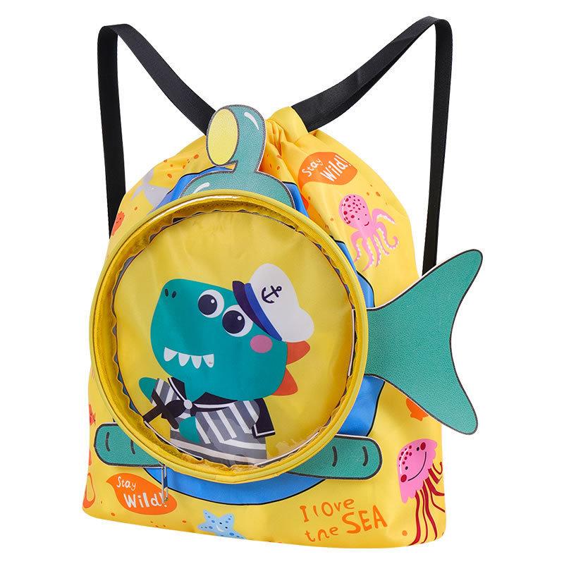 Kids Wet Dry Separation Swim Bag With Large Capacity And Cartoon Design For Bath And Travel