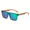 Fashion Square Frame Men's Cool Mirror Sunglasses Trendy Style Eye-Catching Comfortable Wear Must-Have Accessory