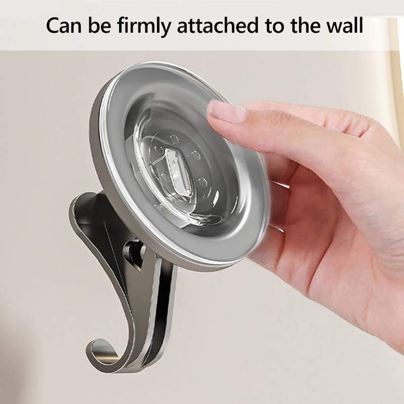 4Pcs Heavy Duty Vacuum Shower Hook Wall Hangers Strong Suction Cup Hook Reusable Bathroom Vacuum Suction Hook