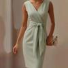 European and American Women's Clothing, Bow Decoration, Dress, Dress, Short Skirt, Tank Top Skirt