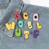 26Pcs Alphabets Enamel Pins Cartoon Letter Legend Brooch Metal Lapel Pins Hat School Bag Badges Jewelry Accessory Gift