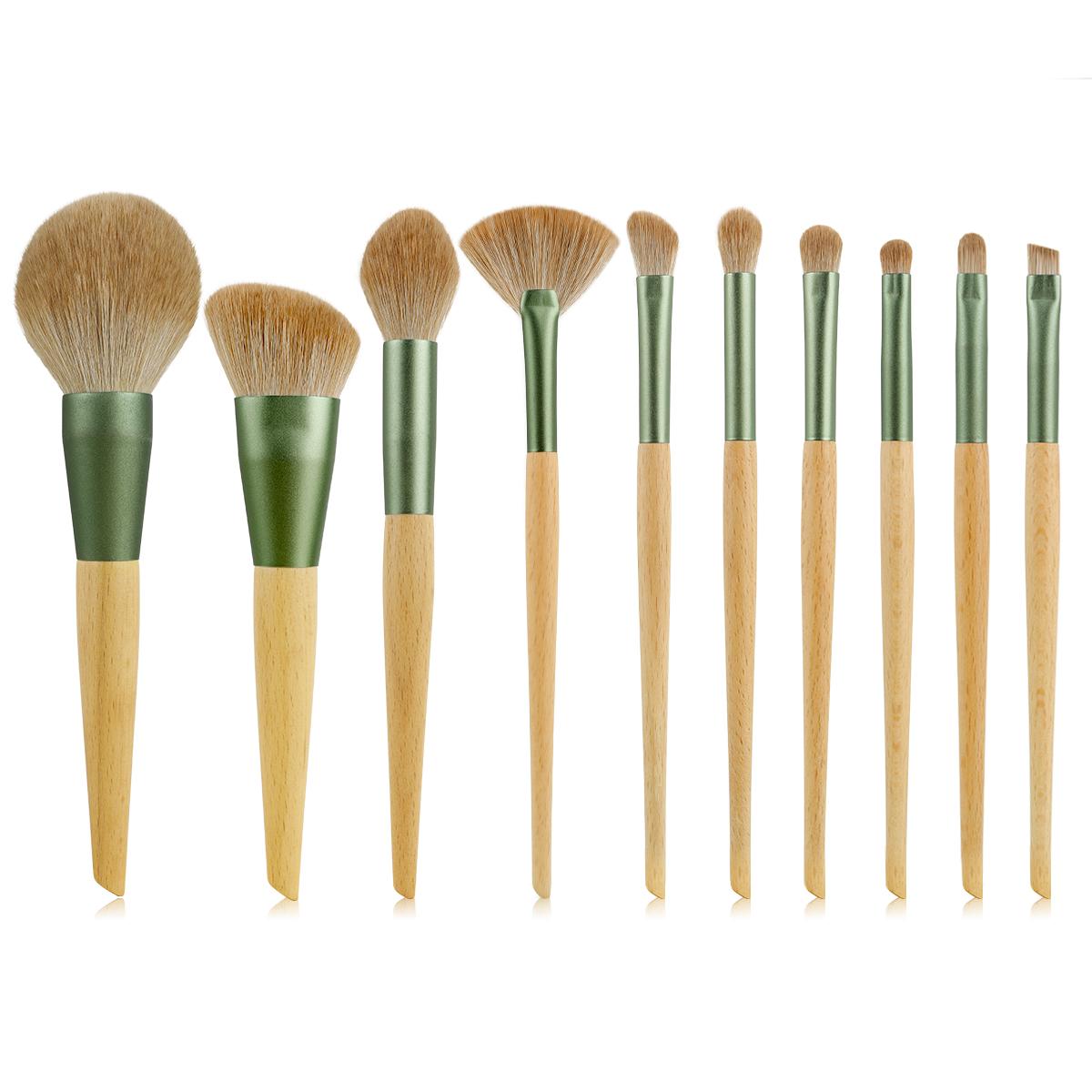 

10 pcs Makeup Brushes Set Contour brush Nose Brush Eyehshadow Brush powder dispersal brush Pointed wood handle CosmeticTools