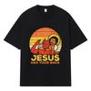 2026 Devil And Jesus Bedrukt Grafisch Y2k Harajuku Streetwear 100% Katoen T-shirt Casual Oversized Zomer Heren T-shirt