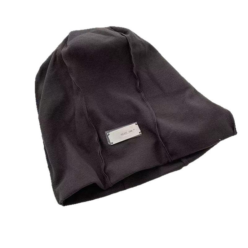 Korean Style Face-Slimming Solid Color Influencer Slouchy Beanie - Versatile Fashion Hat for Women with Large Head Circumference