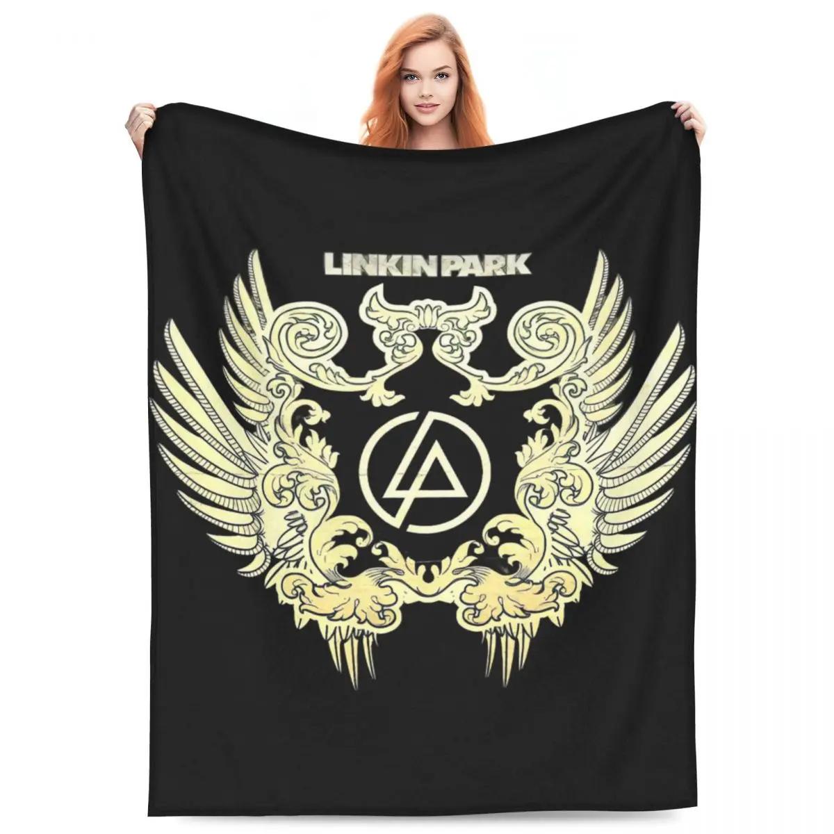 

L-Linkin Rock Park Флисовый плед Одеяло для дивана Уличный Легкий Плюшевый Тонкое одеяло 150x180cm
